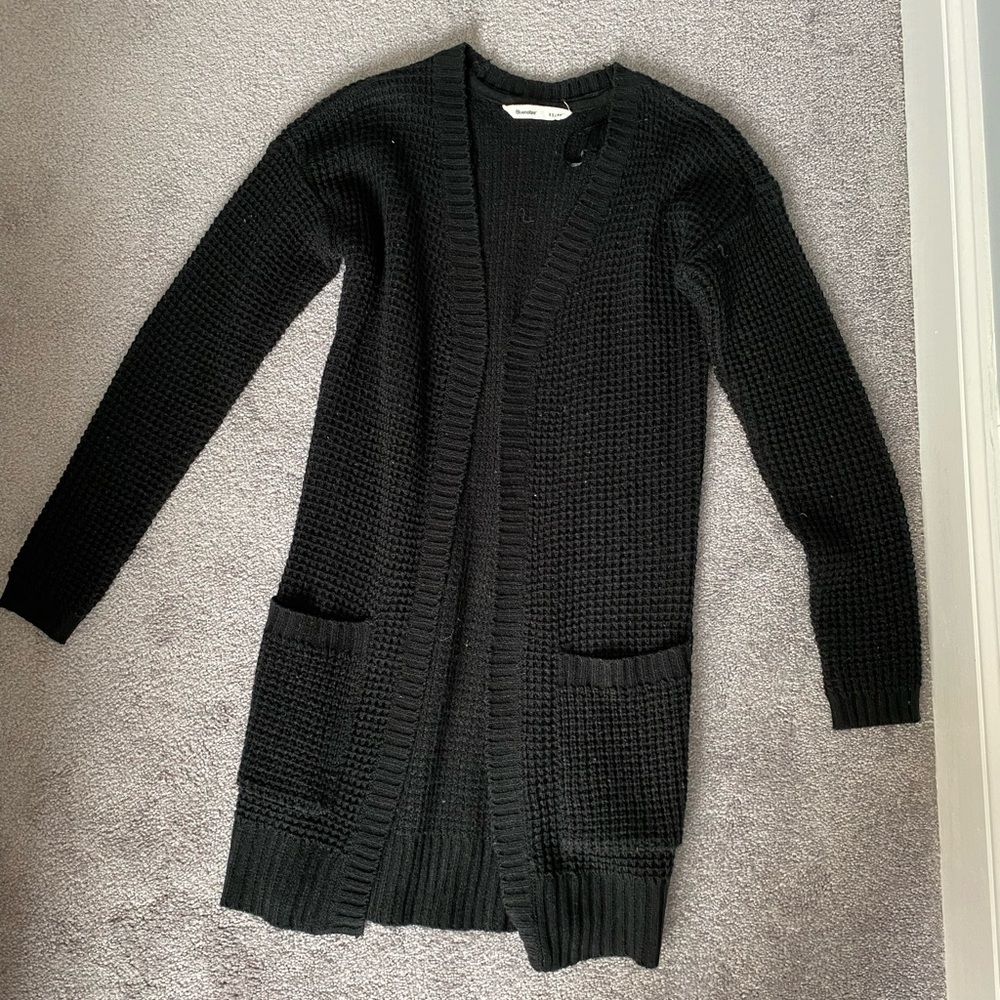black long cardigan